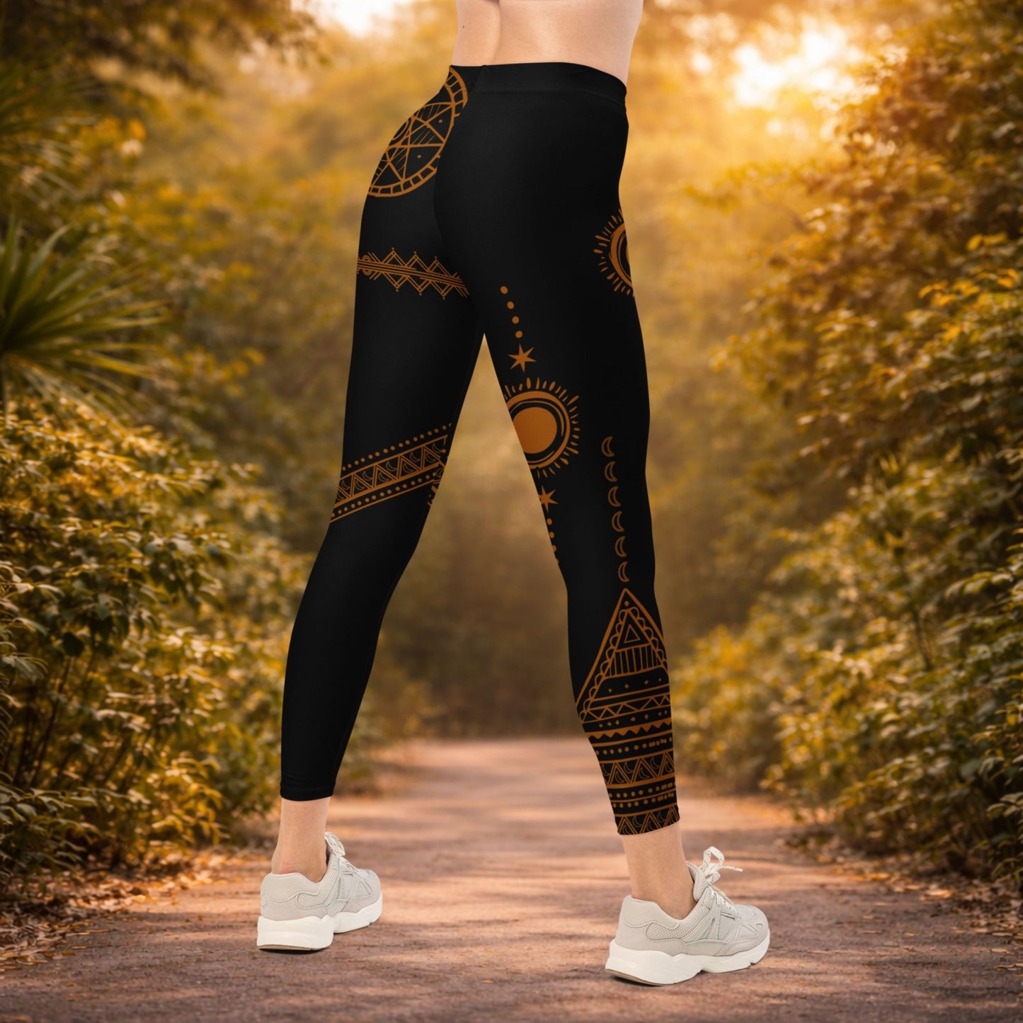 Leggings Tribal Sun Leggings – Kraftvolles Design trifft Komfort - YogaStylz