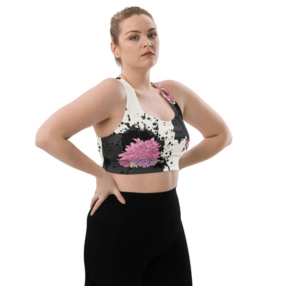 Longline Sport - BH „Midnight Blossom“ (Racerback) - YogaStylz