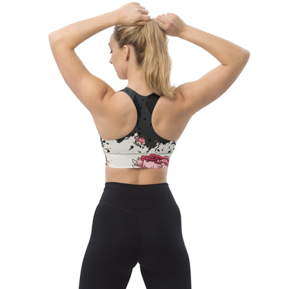 Longline Sport - BH „Midnight Blossom“ (Racerback) - YogaStylz