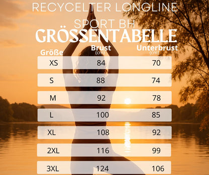 Mandala Kompressions - Sport - BH Schwarz Weiß – Recycelter Halt - BH mit langer Silhouette | Für Training & Streetwear - YogaStylz