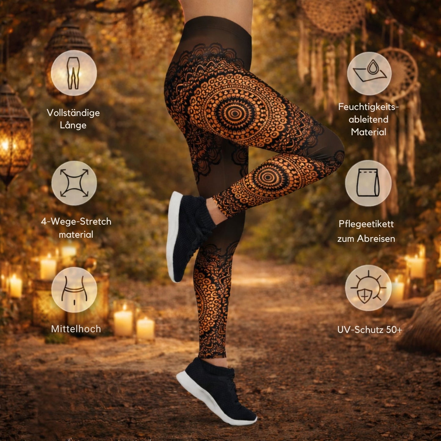 Mandala Power - Leggings – Boho Style & Komfort für Yoga & Alltag - YogaStylz