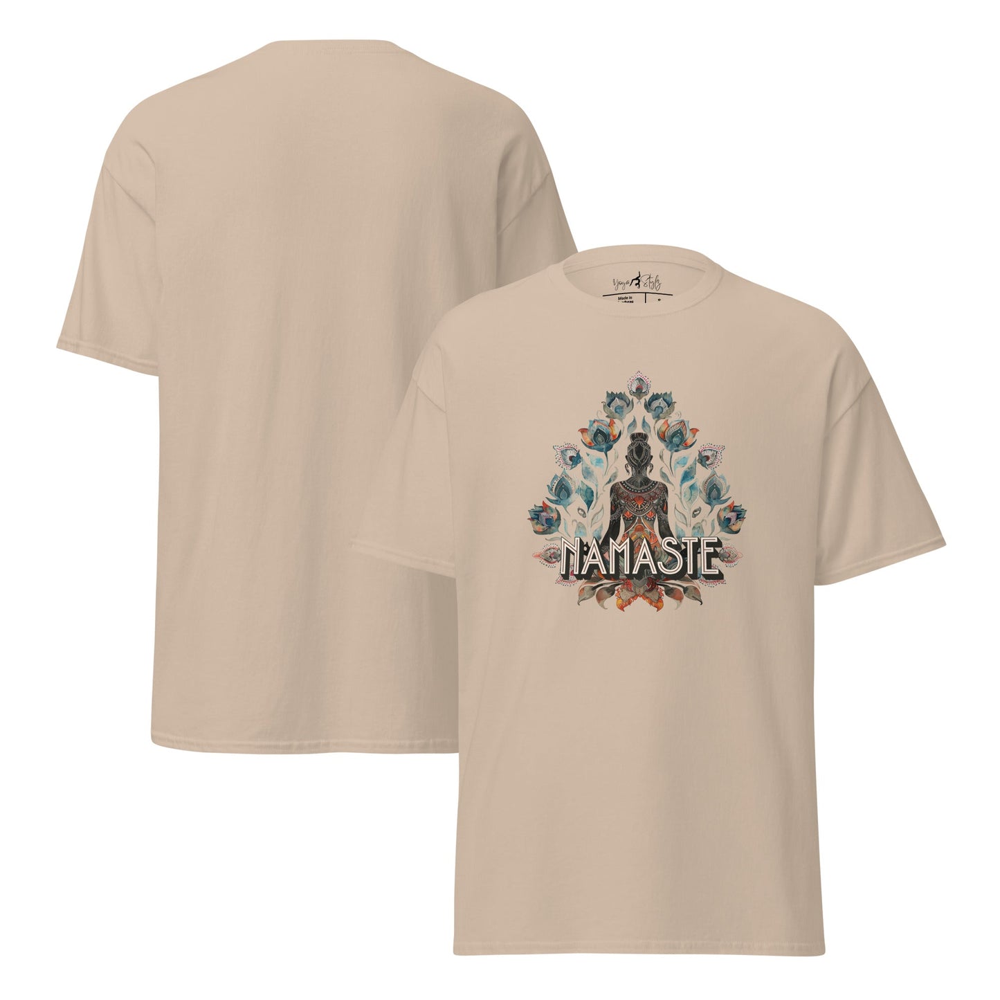 Namaste T-Shirt – Spirituelles Unisex Shirt – Yoga & Achtsamkeit – 100 % Baumwolle – Boho Design - YogaStylz