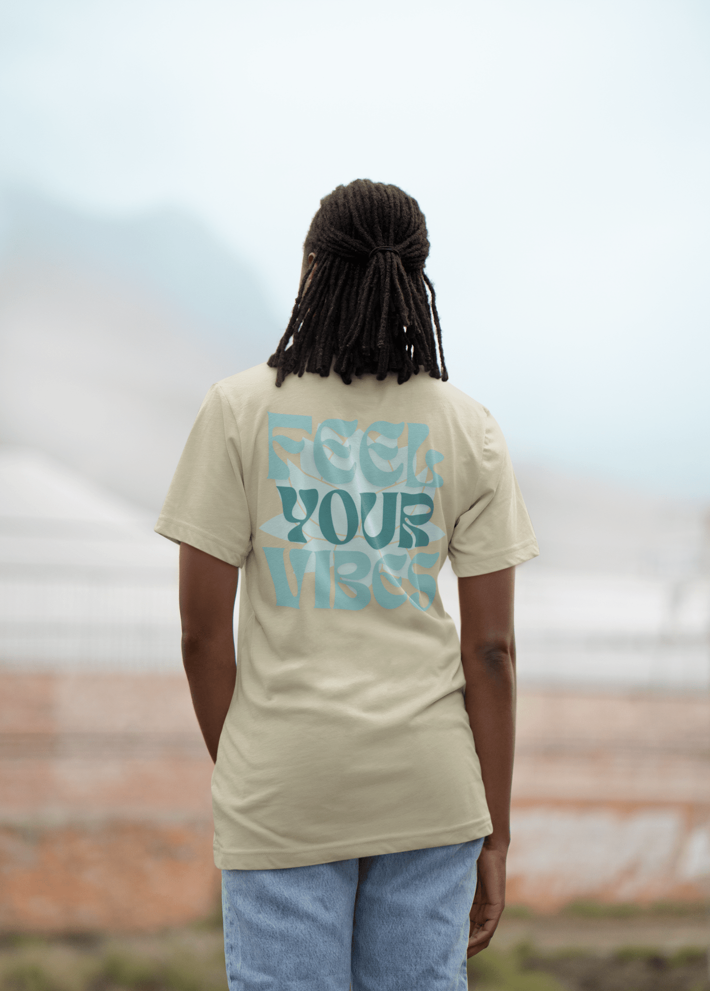 Oversized T-Shirt mit verwaschenem Boho - Look - YogaStylz