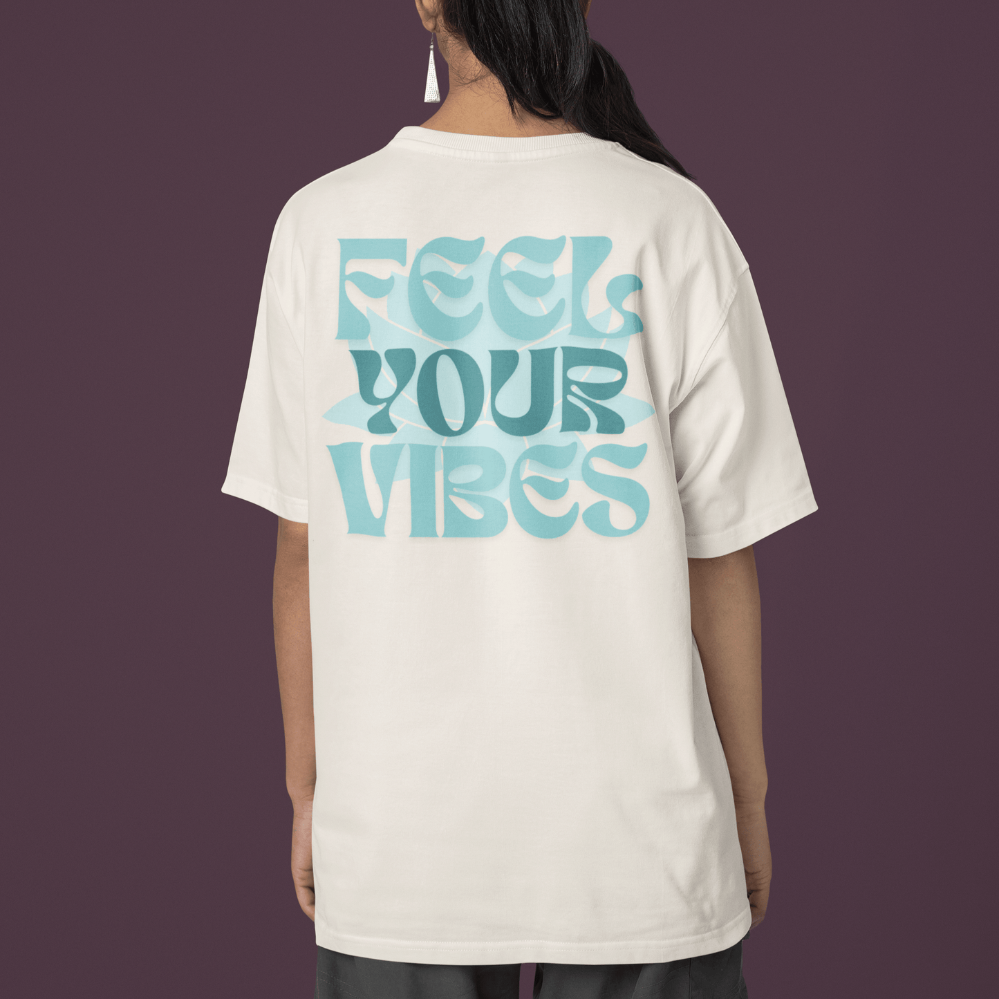 Oversized T-Shirt mit verwaschenem Boho - Look - YogaStylz