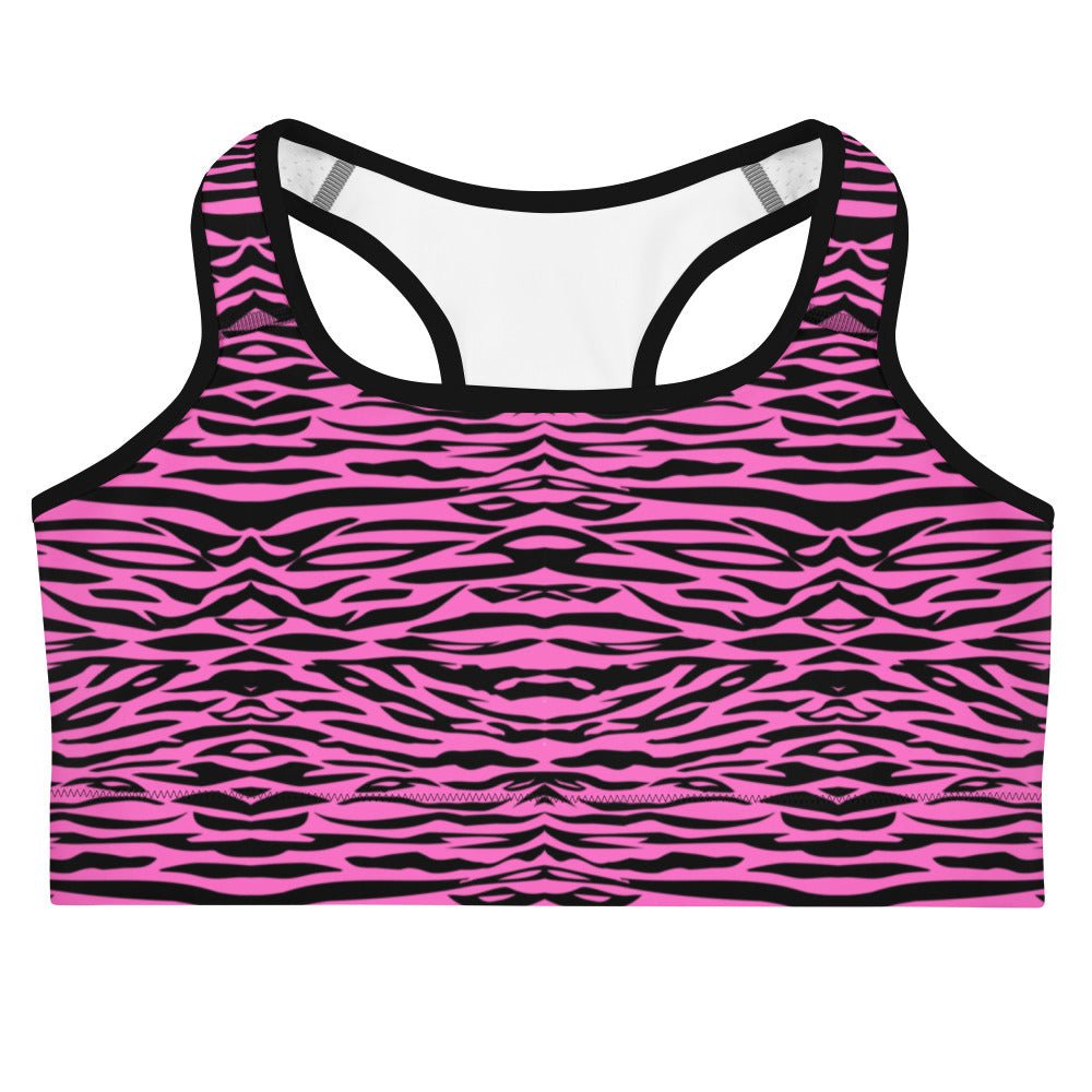 Pink getigerter Sport - BH - YogaStylz