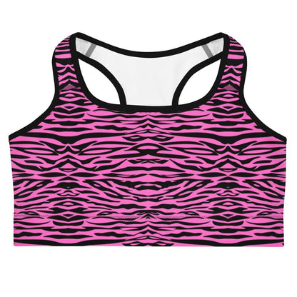 Pink getigerter Sport - BH - YogaStylz