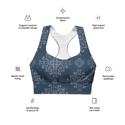 Recycelter Longline - Sport - BH im Boho - Design - YogaStylz
