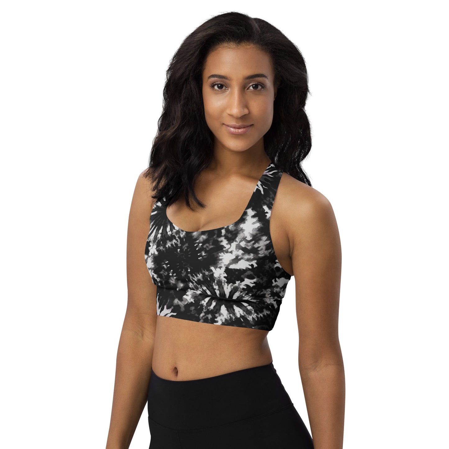 Recycelter Longline - Sport - BH im Tie - Dye Design - YogaStylz