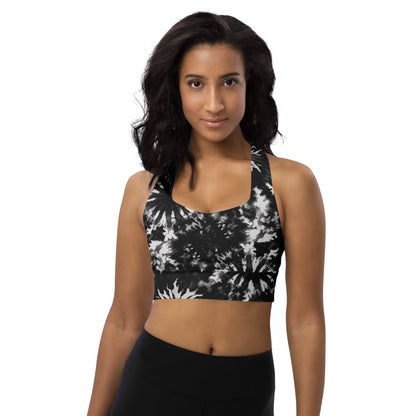 Recycelter Longline - Sport - BH im Tie - Dye Design - YogaStylz