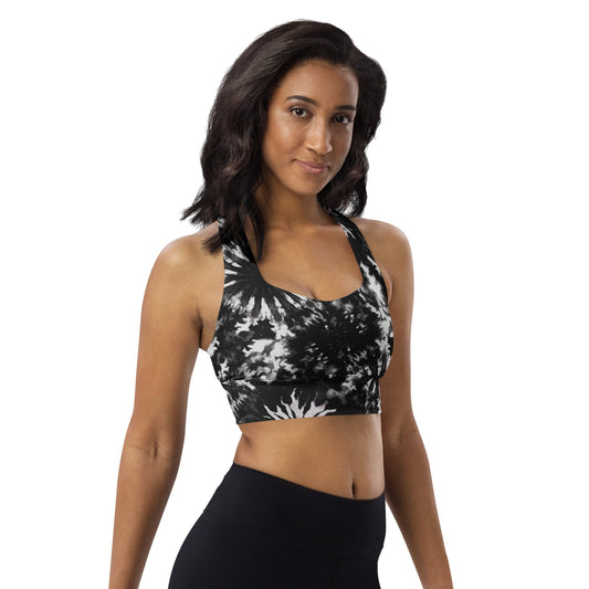 Recycelter Longline - Sport - BH im Tie - Dye Design - YogaStylz