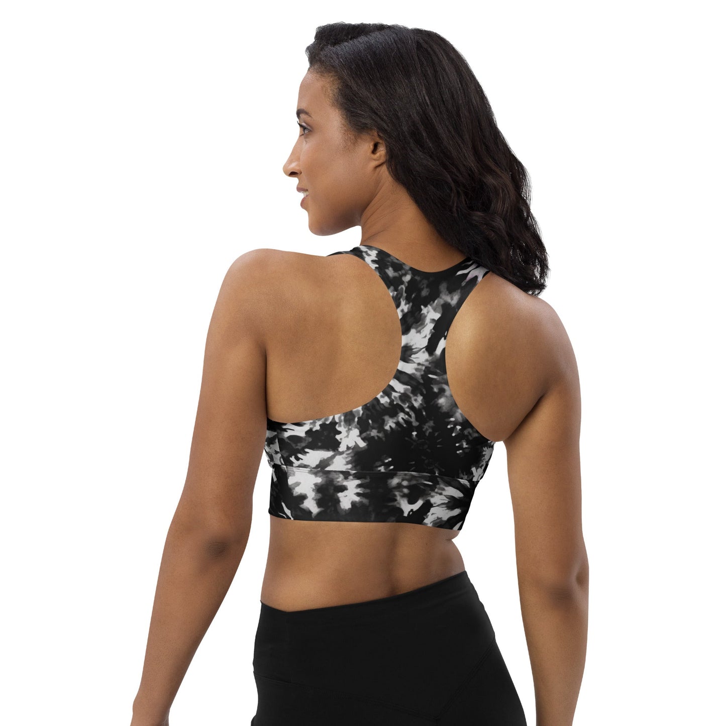 Recycelter Longline - Sport - BH im Tie - Dye Design - YogaStylz