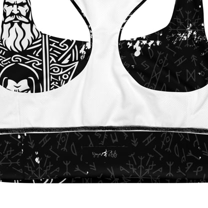 Recycelter Longline - Sport - BH im Wikinger - Design - YogaStylz