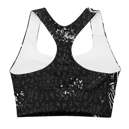 Recycelter Longline - Sport - BH im Wikinger - Design - YogaStylz