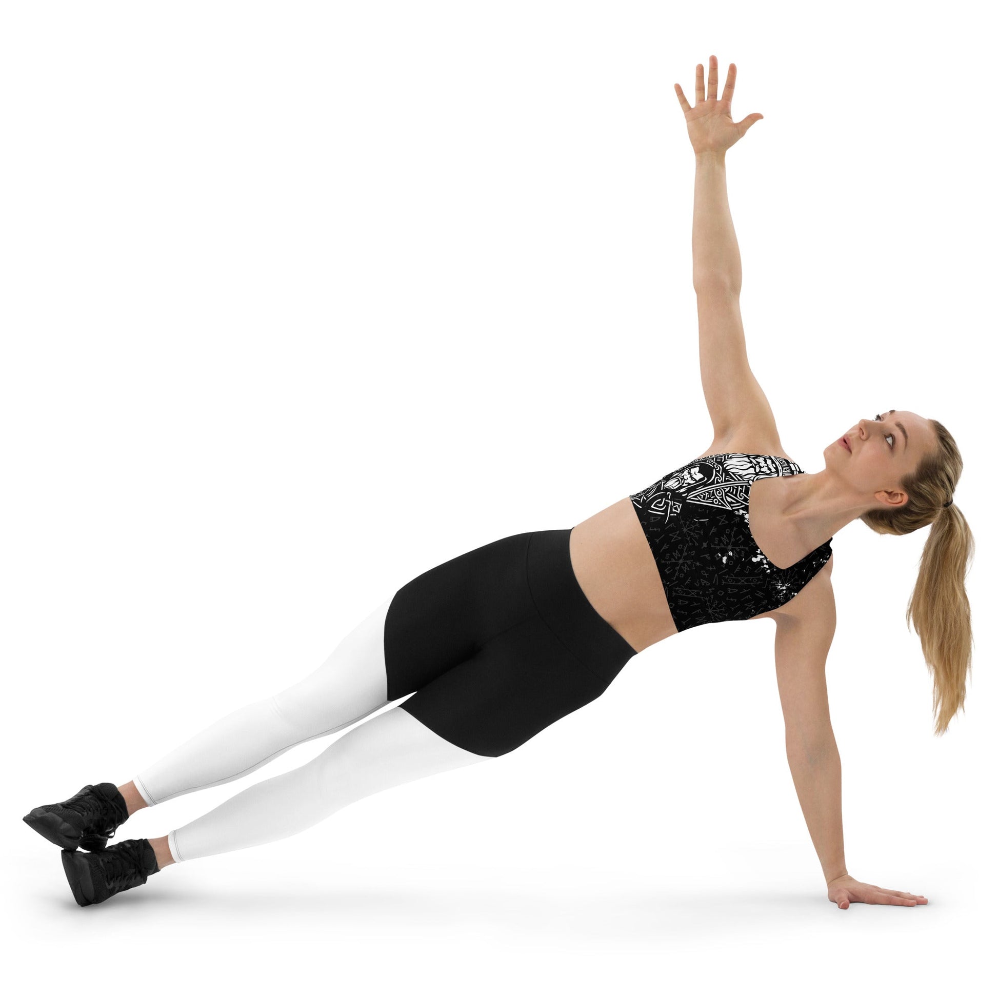 Recycelter Longline - Sport - BH im Wikinger - Design - YogaStylz