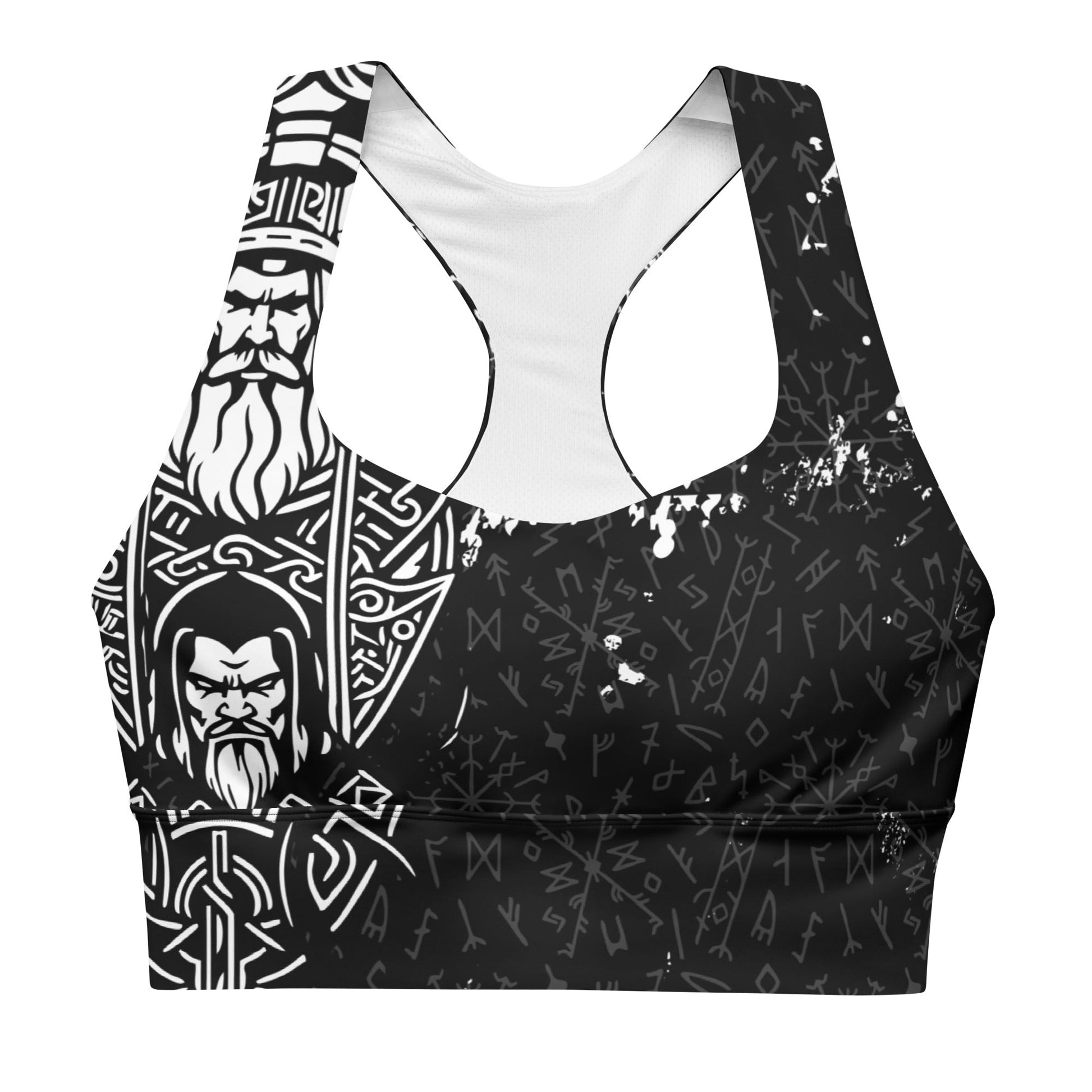 Recycelter Longline - Sport - BH im Wikinger - Design - YogaStylz