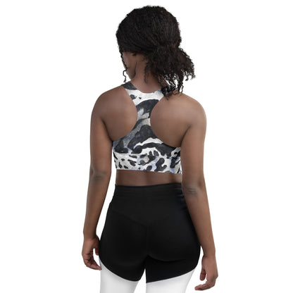 Recycelter Longline - Sport - BH mit Animal Print - YogaStylz