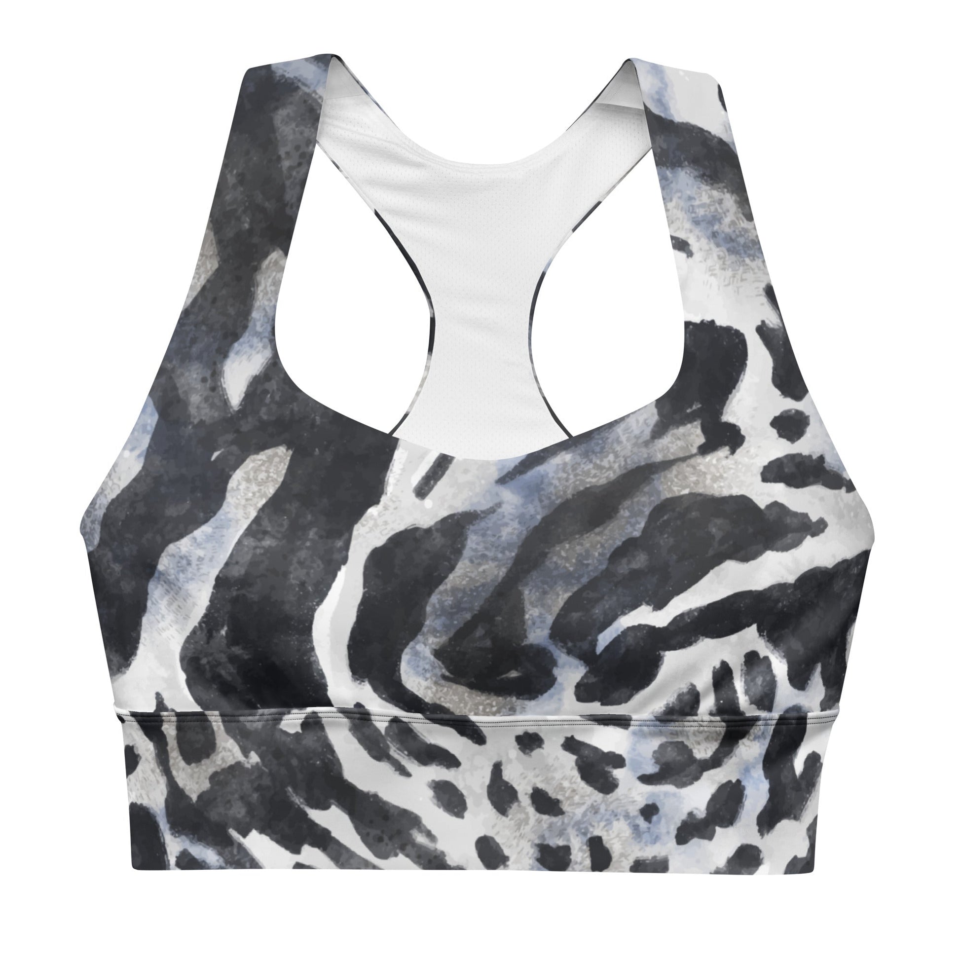 Recycelter Longline - Sport - BH mit Animal Print - YogaStylz