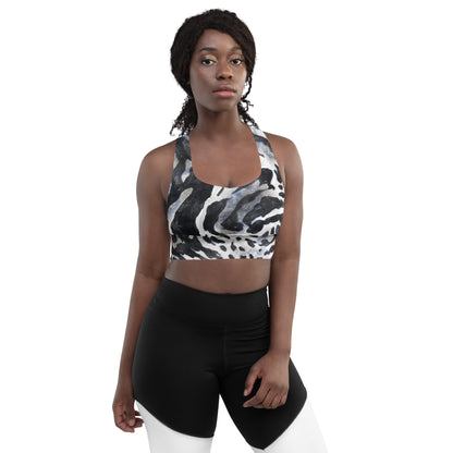 Recycelter Longline - Sport - BH mit Animal Print - YogaStylz