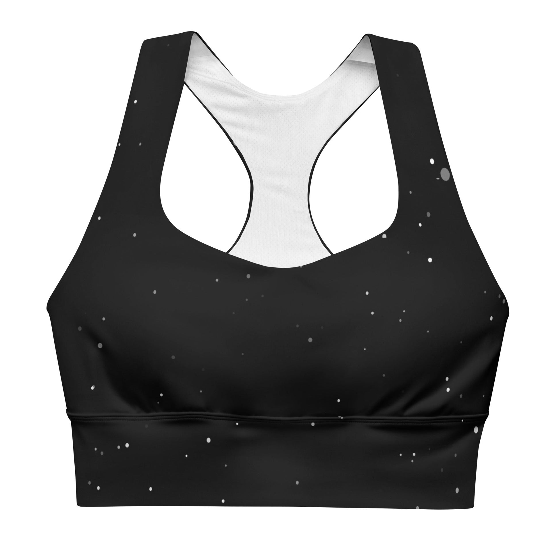 Recycelter Longline - Sport - BH mit Mondphasen & Sternenhimmel - YogaStylz