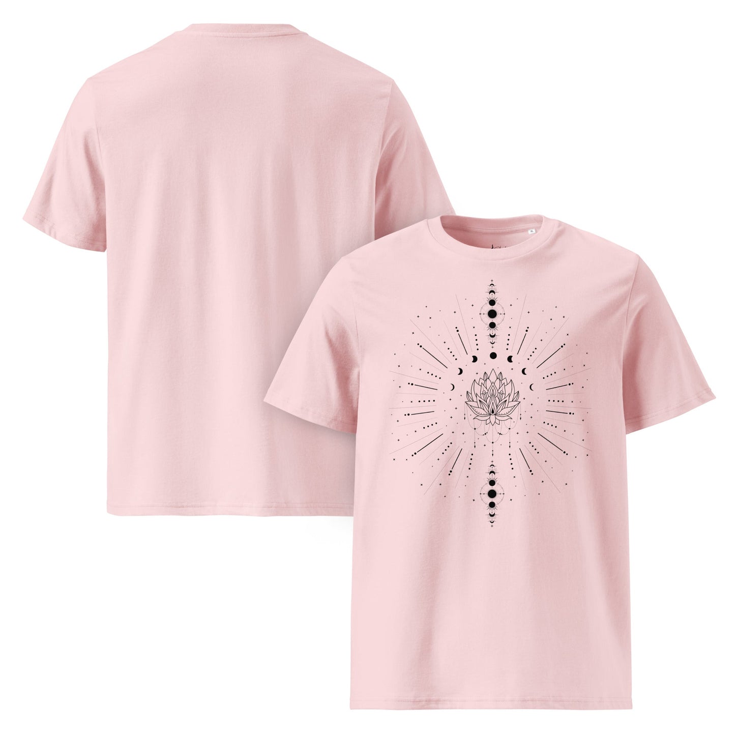 Sacred Lotus Line Art T-Shirt | Bio - Baumwolle | Spirituelles Design - YogaStylz