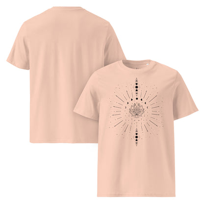 Sacred Lotus Line Art T-Shirt | Bio - Baumwolle | Spirituelles Design - YogaStylz