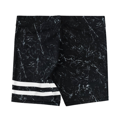 Shorts mit Marmor - Design & weißen Streifen - YogaStylz