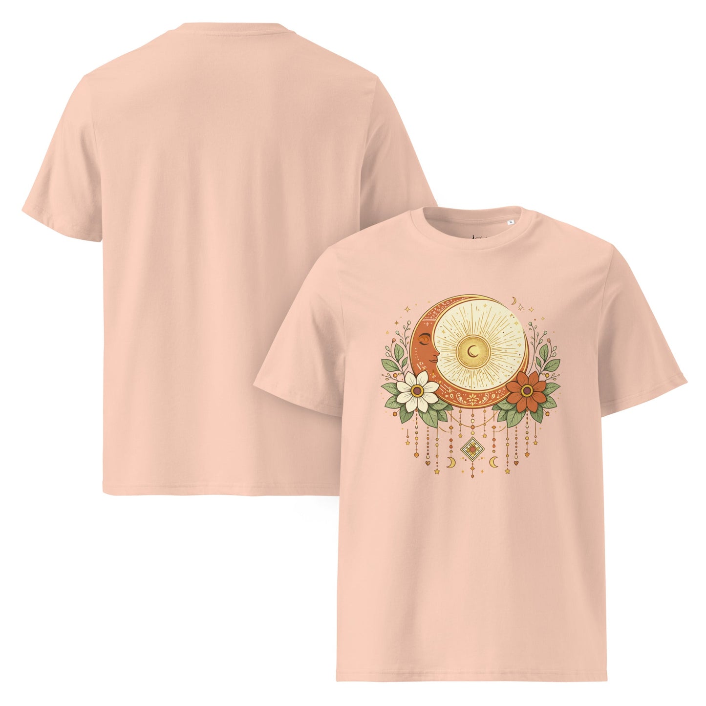 Sonne Mond T-Shirt | Celestial Boho Shirt | Unisex Bio Baumwolle | Nachhaltige Mode - YogaStylz