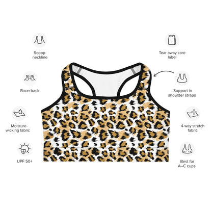 Sport - BH mit Leoparden Print - YogaStylz