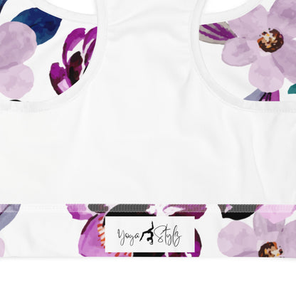 Sport - BH mit zartem Blumenmuster - YogaStylz