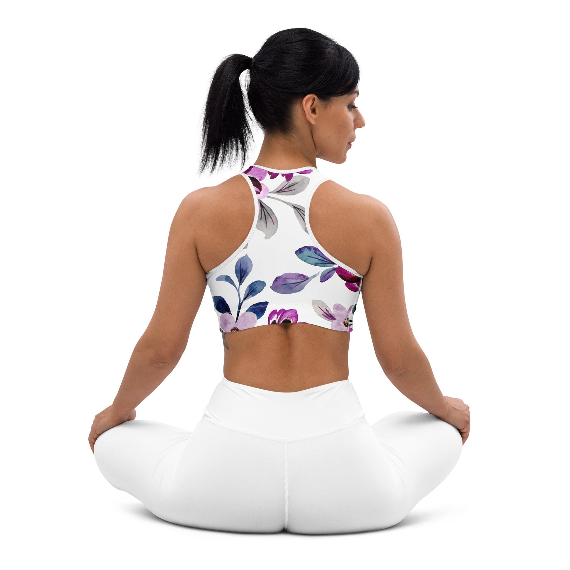Sport - BH mit zartem Blumenmuster - YogaStylz