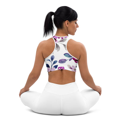 Sport - BH mit zartem Blumenmuster - YogaStylz