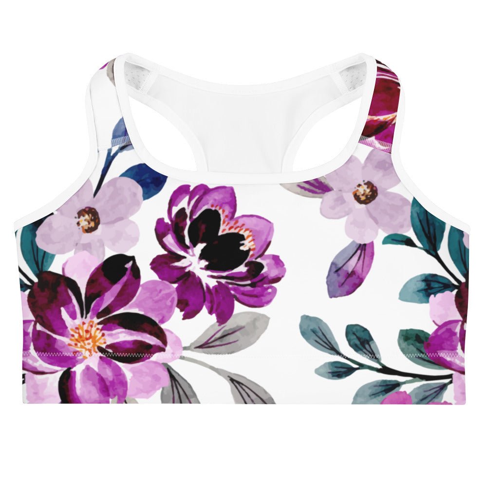 Sport - BH mit zartem Blumenmuster - YogaStylz