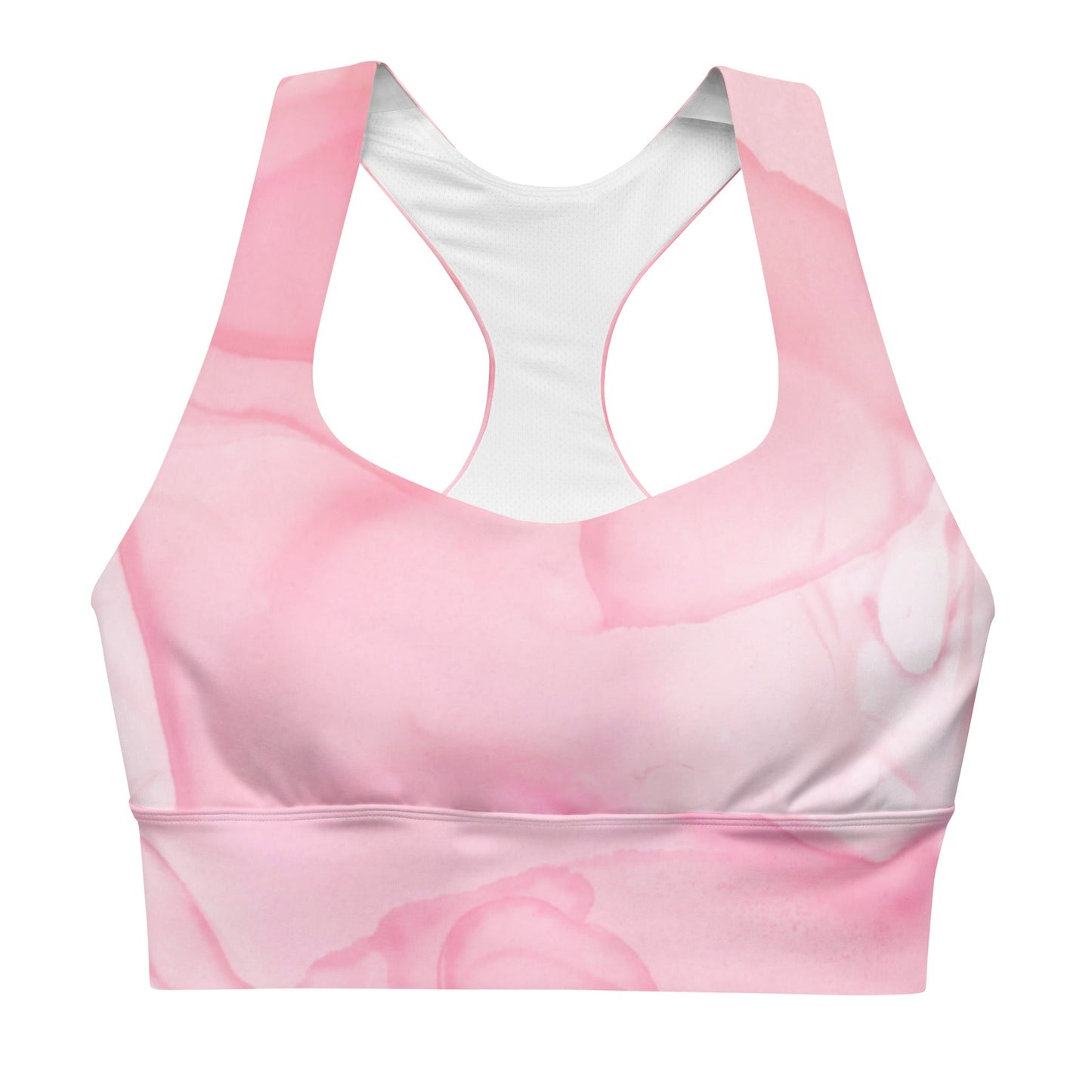Sport - BH Pinkes Marmor - Muster - YogaStylz