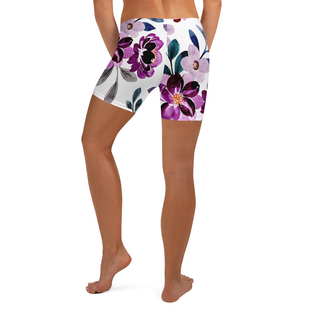 Sport - Shorts mit zartem Blumenprint - YogaStylz
