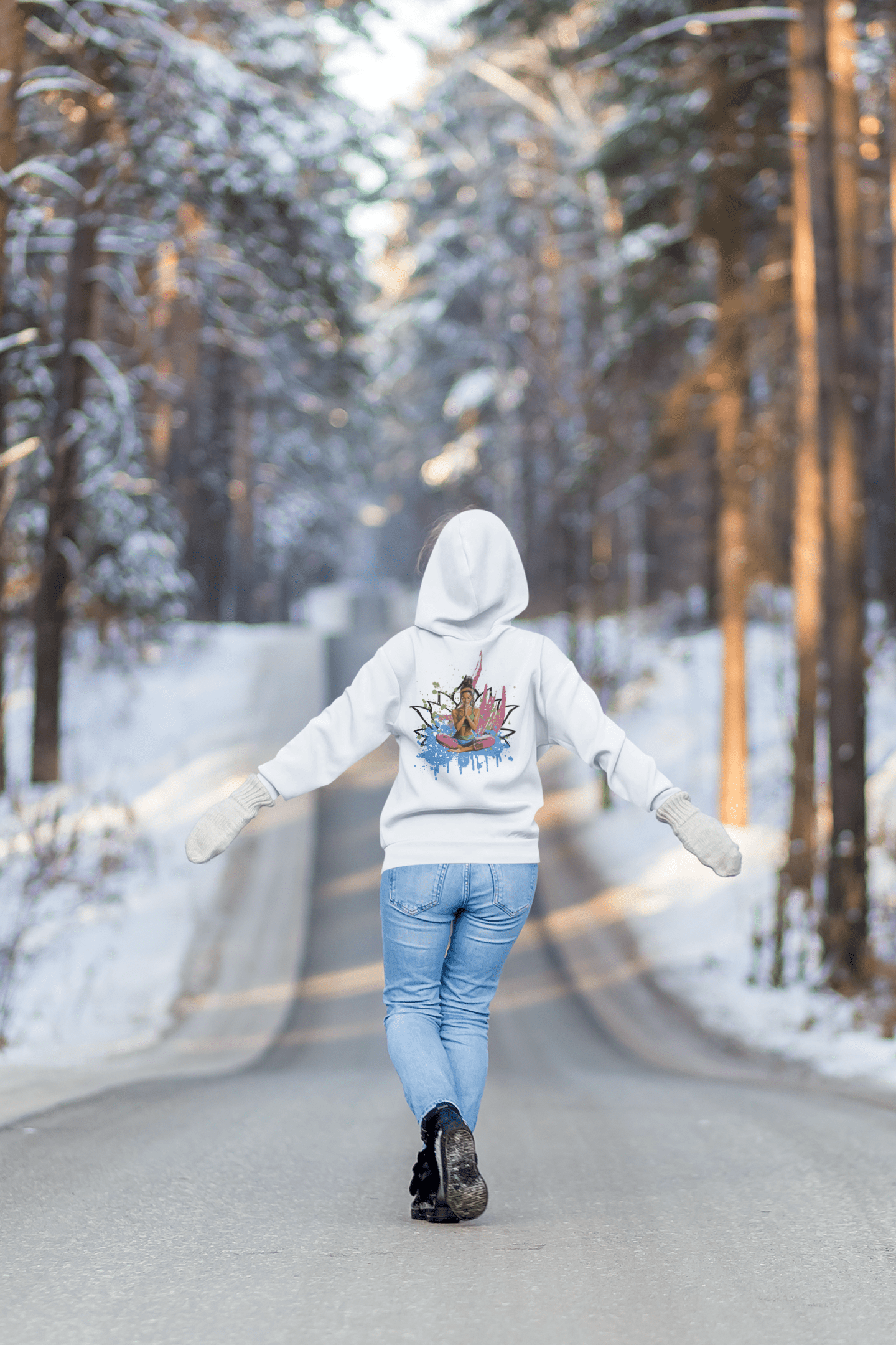 Street Style Kapuzenpullover mit Rückenprint - YogaStylz