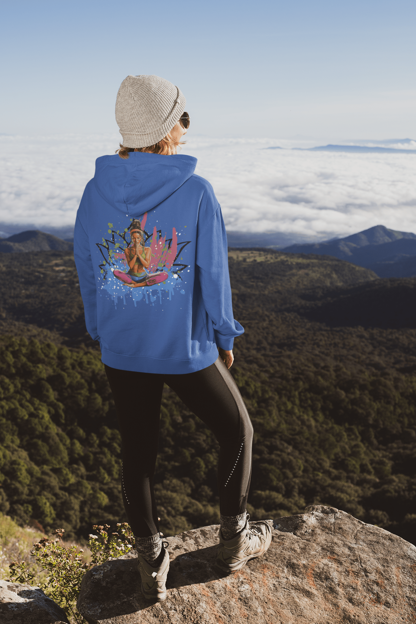 Street Style Kapuzenpullover mit Rückenprint - YogaStylz
