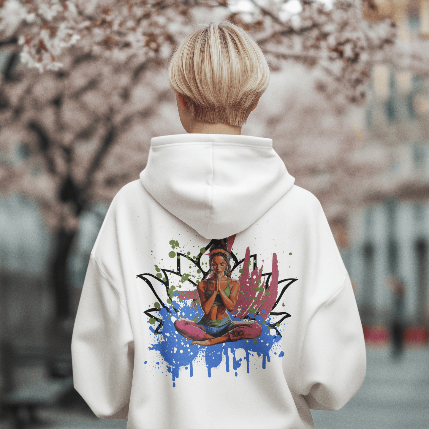 Street Style Kapuzenpullover mit Rückenprint - YogaStylz