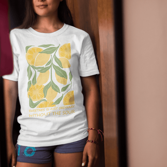 Sweetness Is Just Ordinary Without the Sour Shirt | Bio Baumwoll T-Shirt Lemon | Statement Shirt - YogaStylz