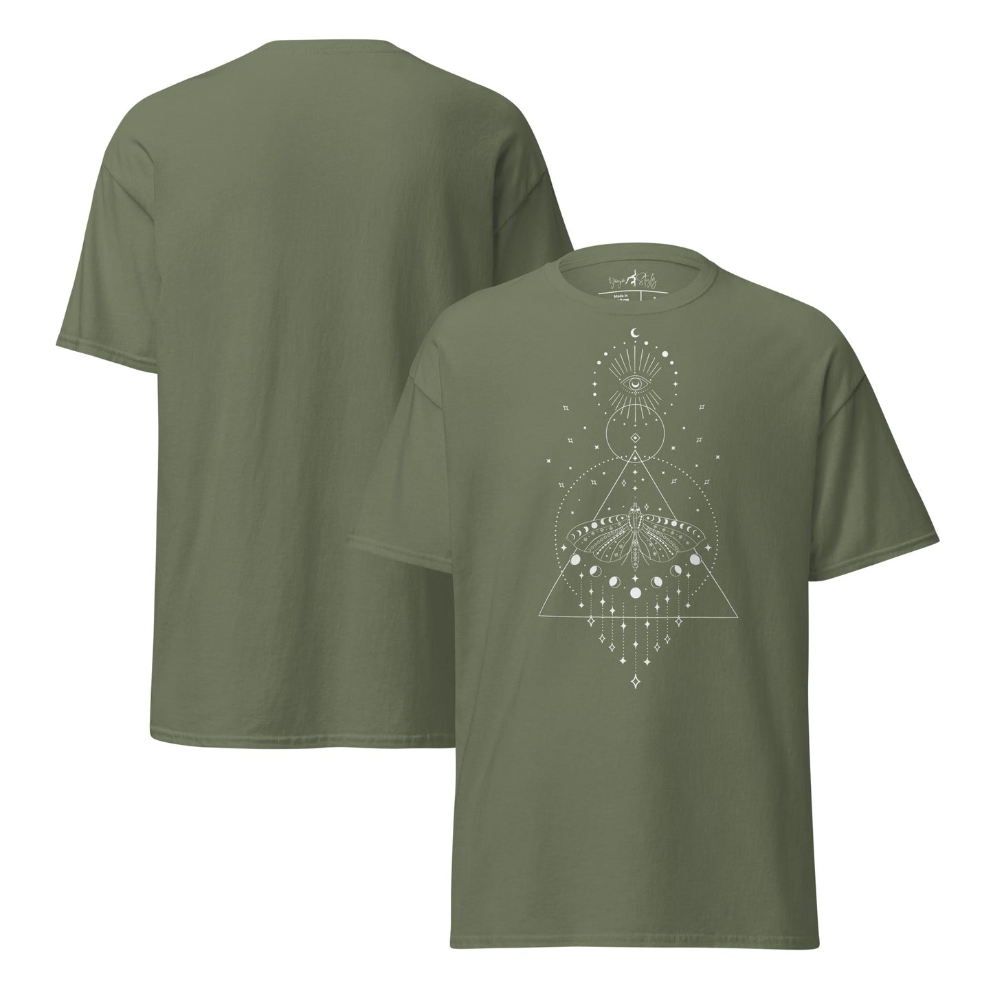 T-Shirt mit mystischem Motiv | Geometrisches Design | Minimalistisch und zeitlos - YogaStylz
