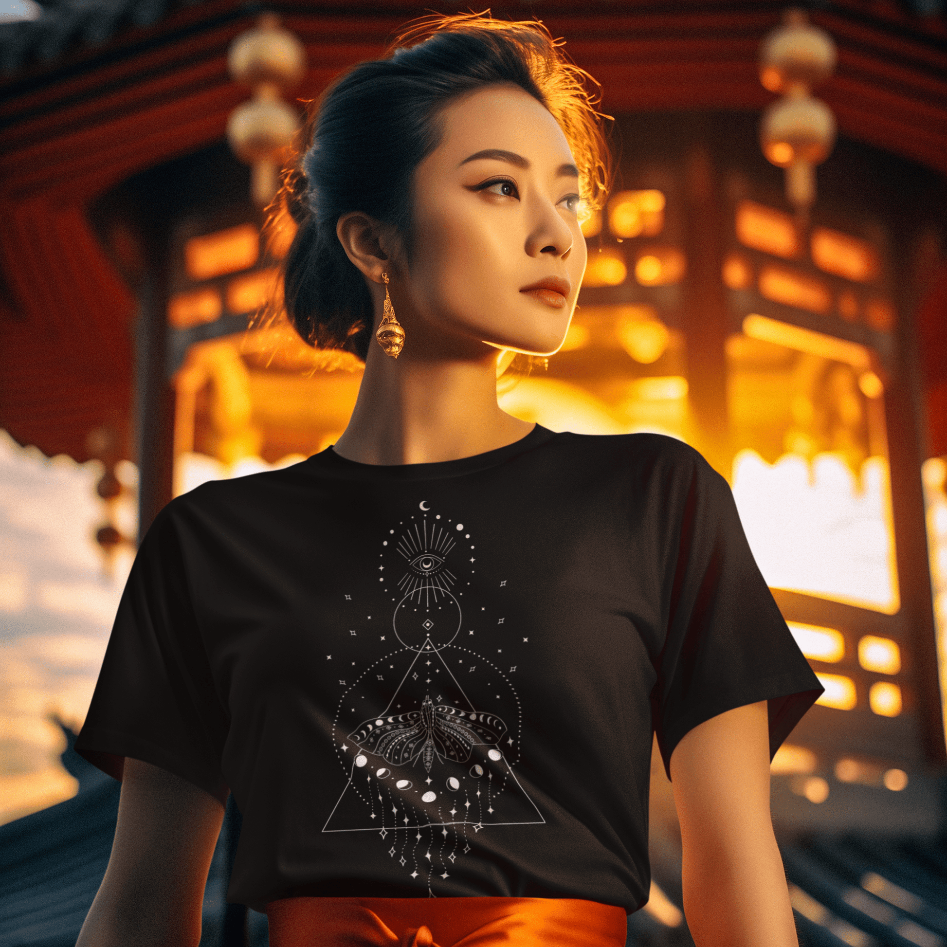 T-Shirt mit mystischem Motiv | Geometrisches Design | Minimalistisch und zeitlos - YogaStylz