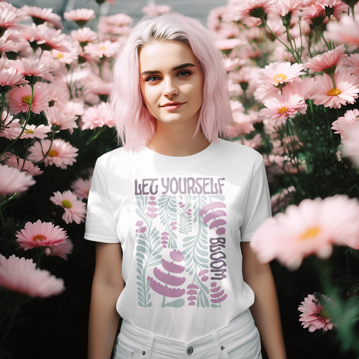 Let Yourself Bloom – Unisex T-Shirt (Floral Design)