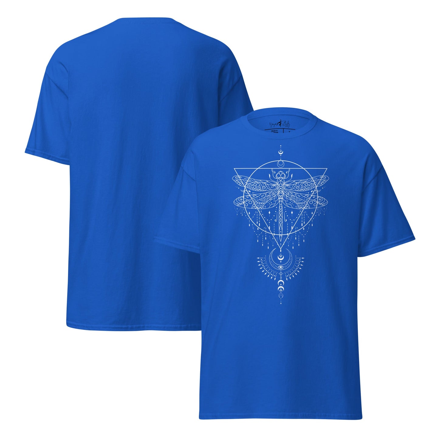 T-Shirt Mystisches | Libellen - Symbol | Geometrisches | Klassisches Baumwollshirt - YogaStylz