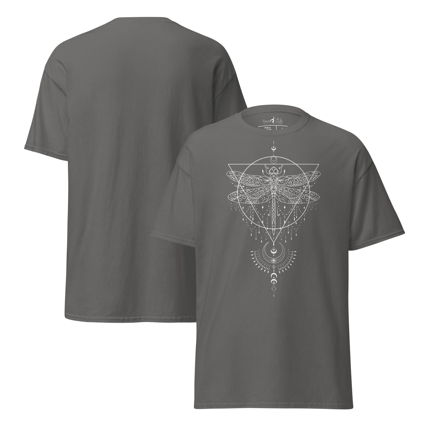 T-Shirt Mystisches | Libellen - Symbol | Geometrisches | Klassisches Baumwollshirt - YogaStylz
