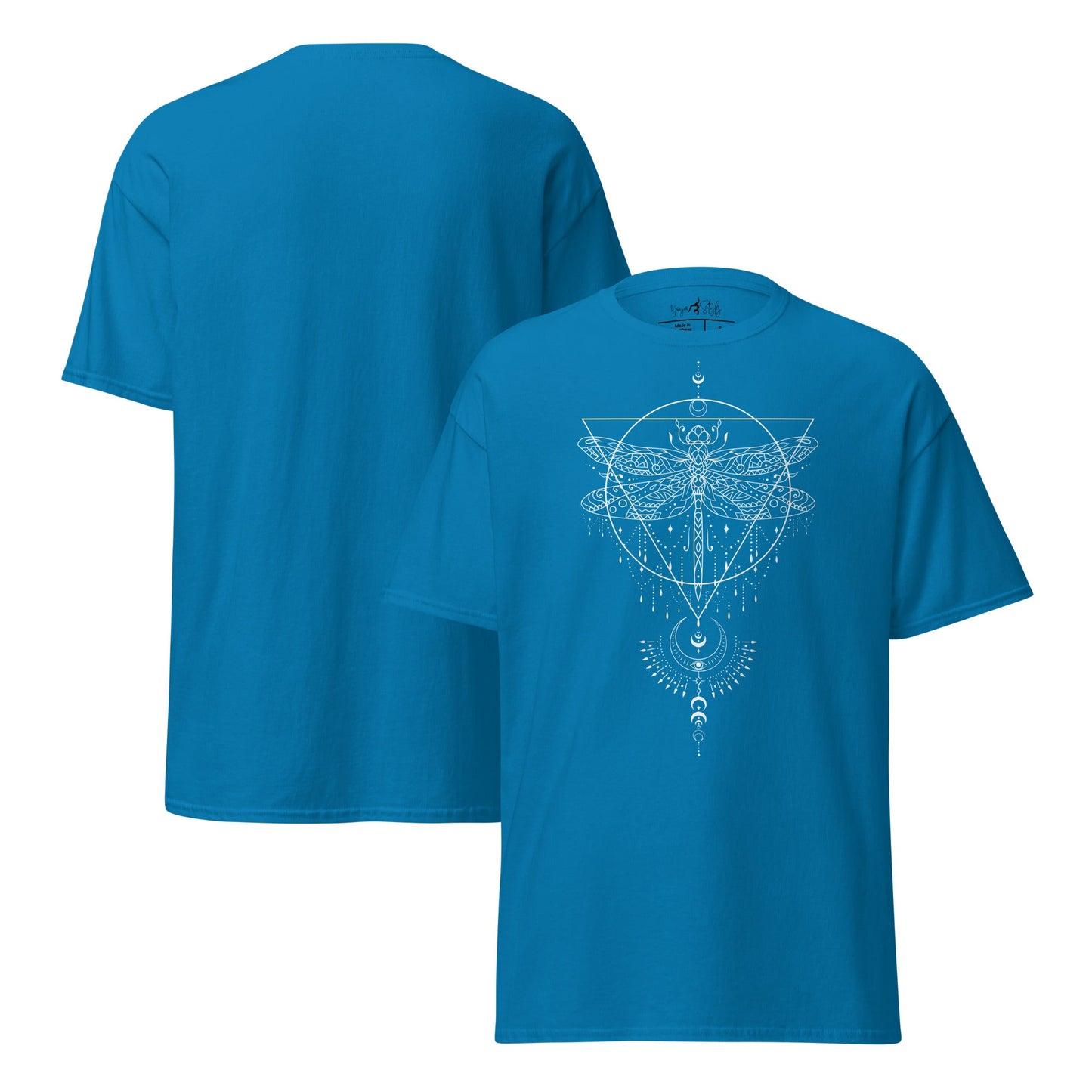 T-Shirt Mystisches | Libellen - Symbol | Geometrisches | Klassisches Baumwollshirt - YogaStylz