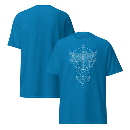 T-Shirt Mystisches | Libellen - Symbol | Geometrisches | Klassisches Baumwollshirt - YogaStylz