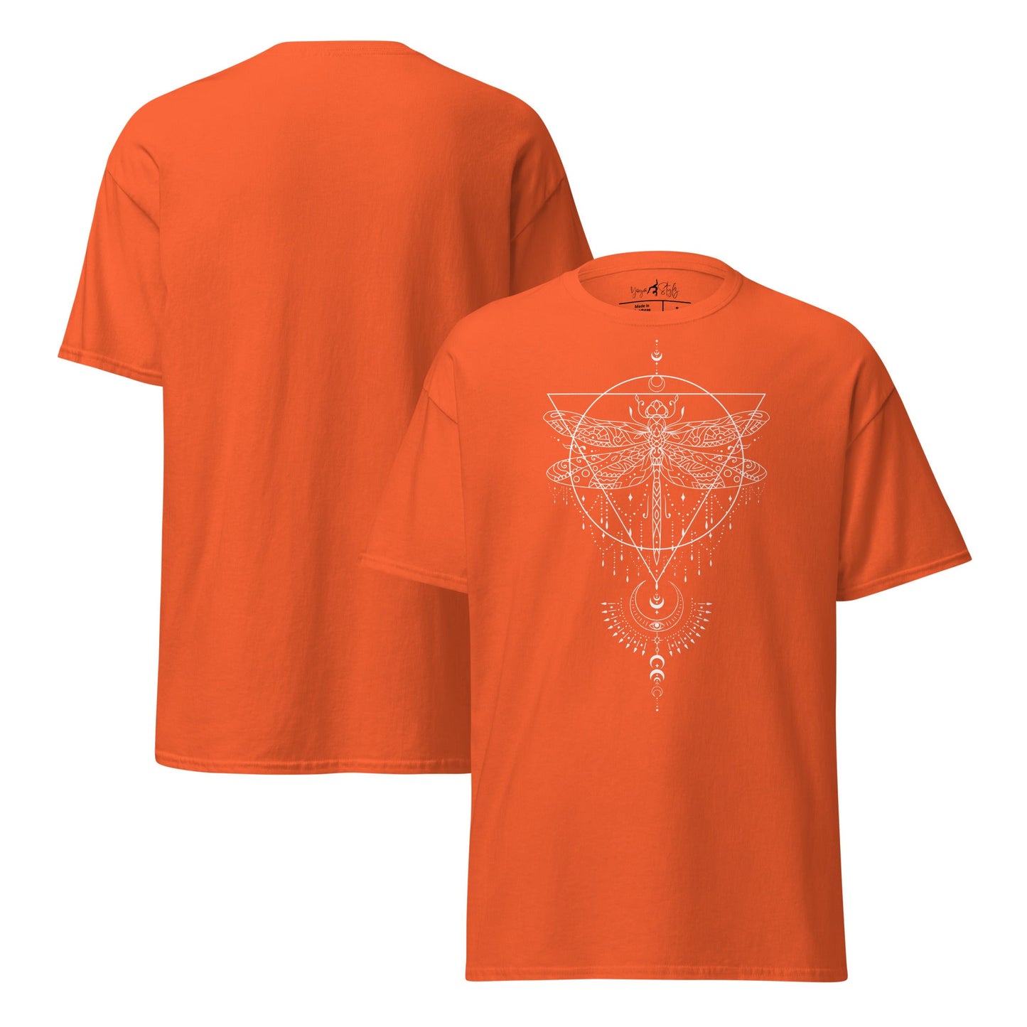 T-Shirt Mystisches | Libellen - Symbol | Geometrisches | Klassisches Baumwollshirt - YogaStylz