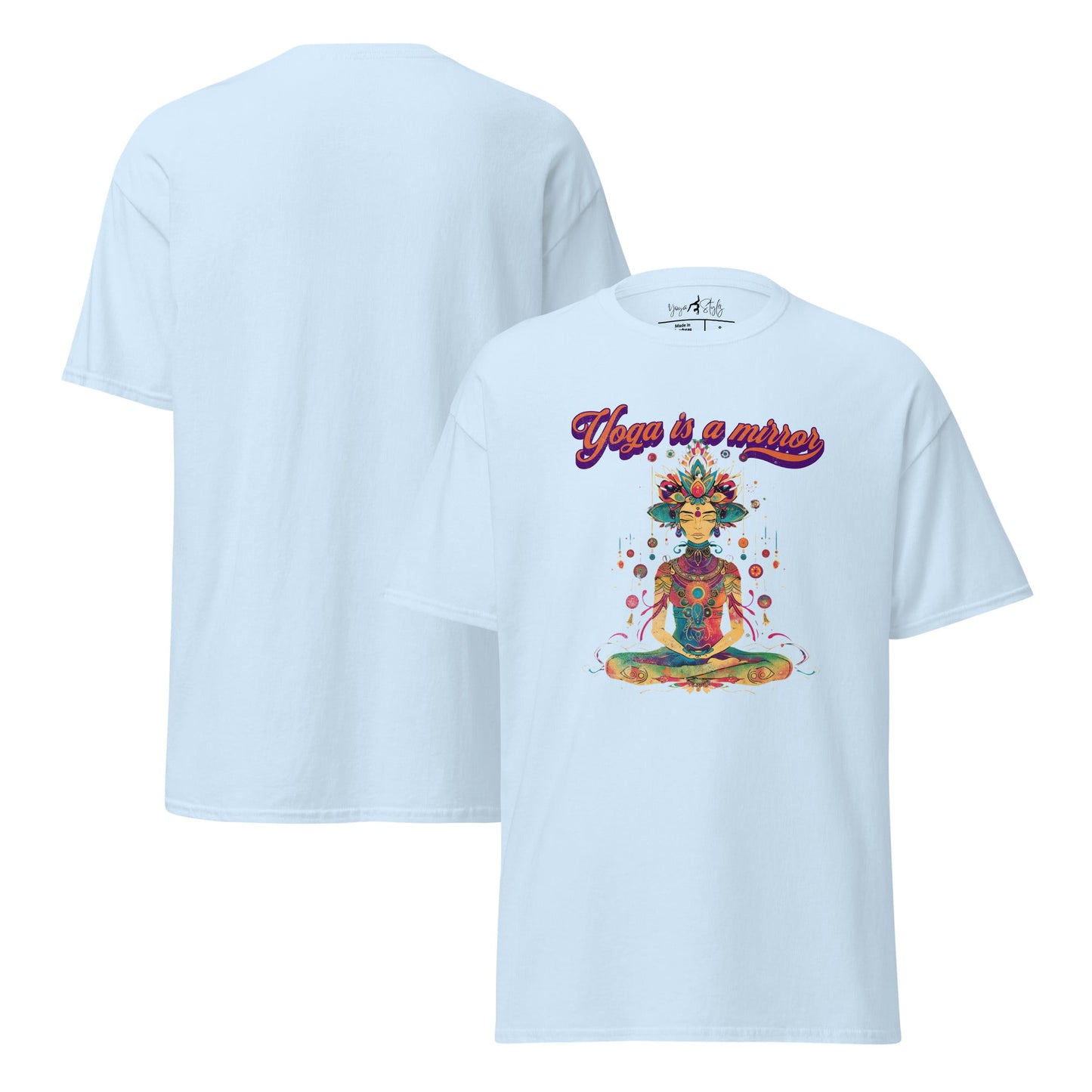 T-Shirt Yoga is a Mirror – Spirituelles Unisex Shirt – Achtsamkeit & Selbstreflexion – 100 % Baumwolle - Klassisches Unisex T-Shirt - YogaStylz