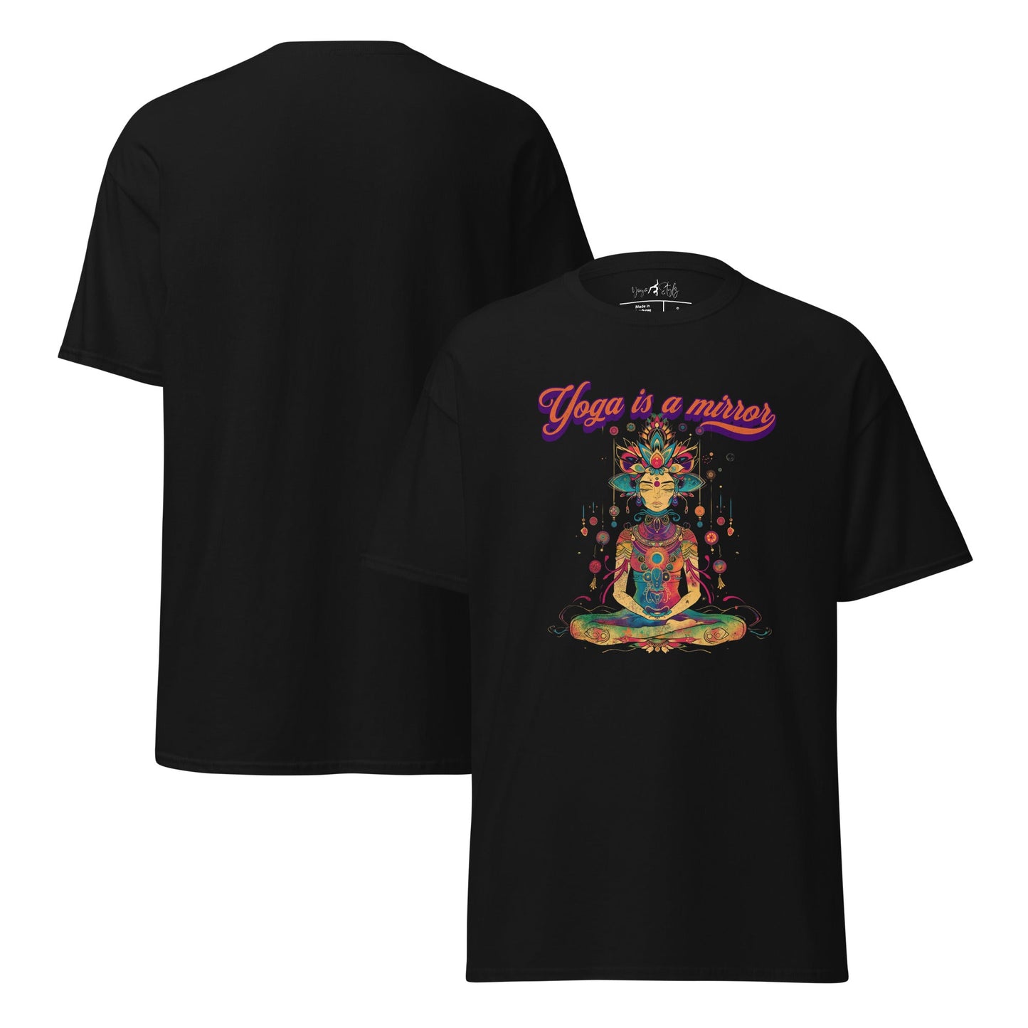 T-Shirt Yoga is a Mirror – Spirituelles Unisex Shirt – Achtsamkeit & Selbstreflexion – 100 % Baumwolle - Klassisches Unisex T-Shirt - YogaStylz