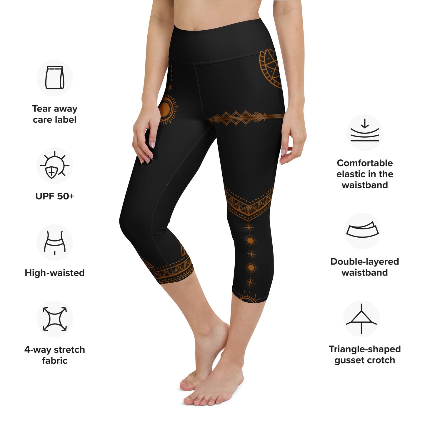 Tribal Sun Capri - Leggings – Energie & Stil in perfekter Balance - YogaStylz