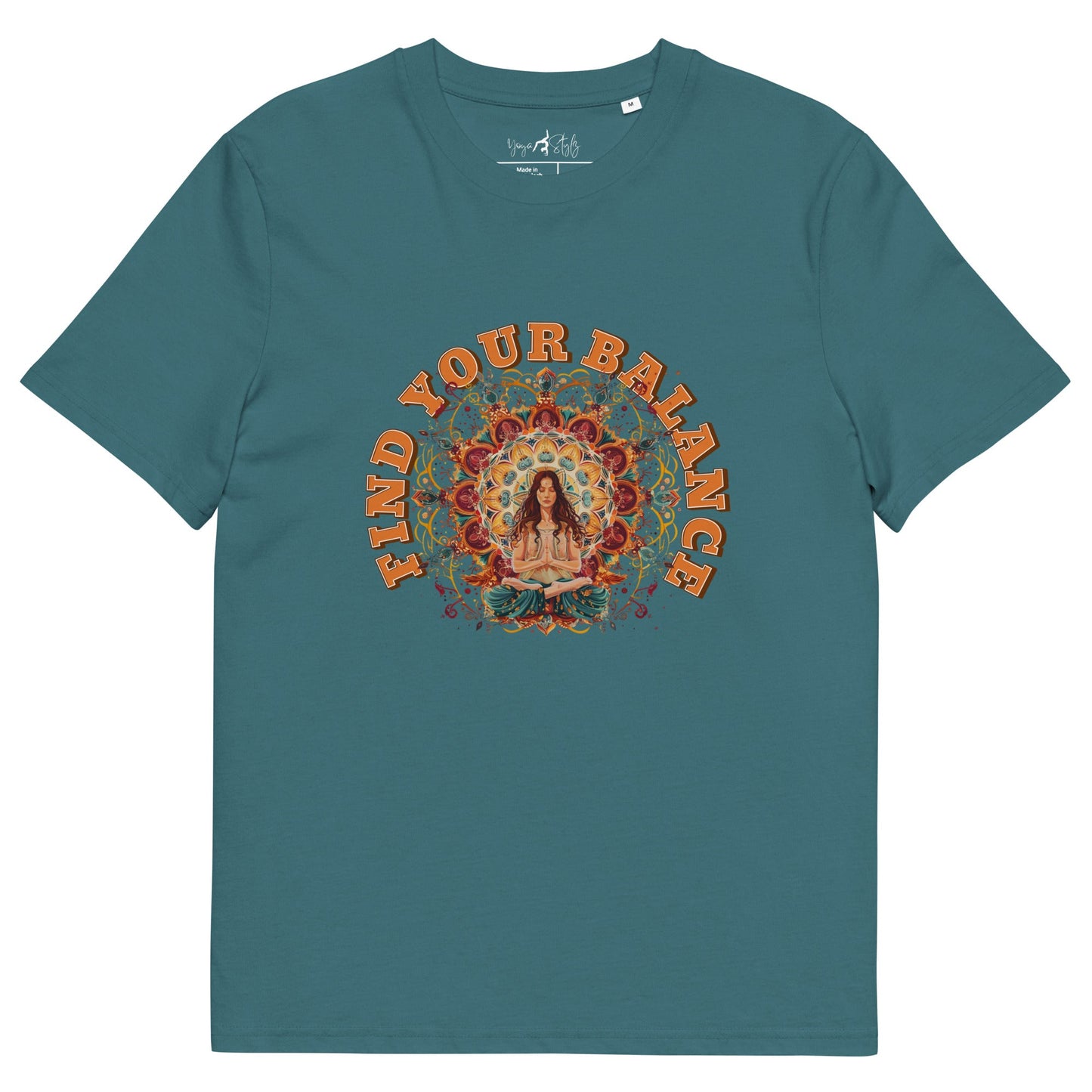 Unisex - Bio - Baumwoll - T-Shirt Achtsamkeit & Meditation - YogaStylz